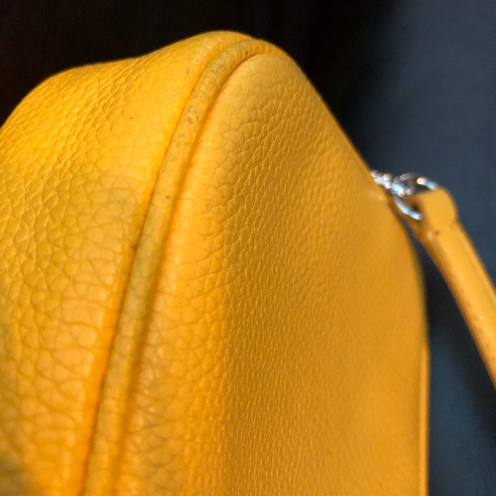 Bright Yellow Coach cross body. Two zippered compartments. - Picture 8 of 8